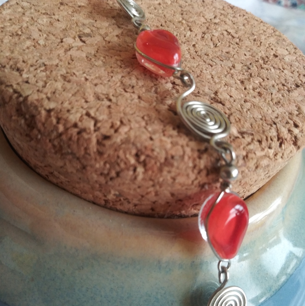 3 for $12 Semi Precious Orange Stone Bracelet